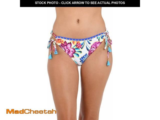 Lot 74-12677551 - La Blanca Women's Side Tie Hipster Bikini Bottom, Multi//Flor De Paradiso, 10 - UNUSED