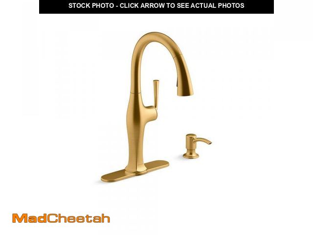 Lot 74-12238742 - Sundae Pull-down Kitchen Sink Faucet with Soap/lotion Dispenser(MISSING HARDWARE)  - USED