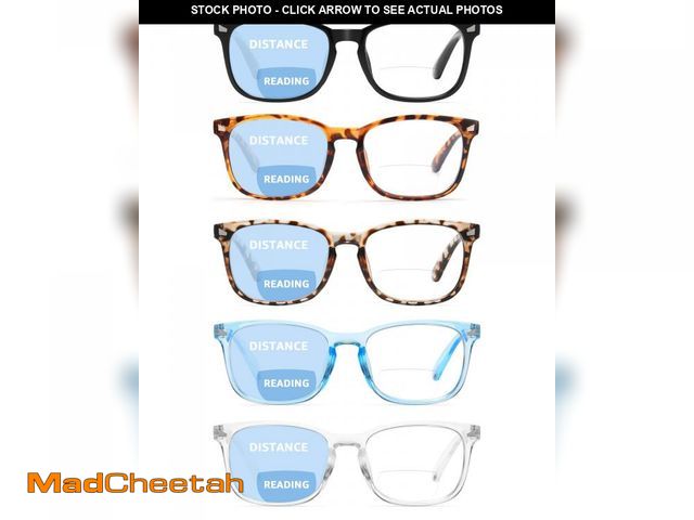 Lot 74-12112708 - CCVOO Progressive Bifocal Reading Glasses, Blue Light Blocking Computer Glasses, Unisex, 5 Colors (5...