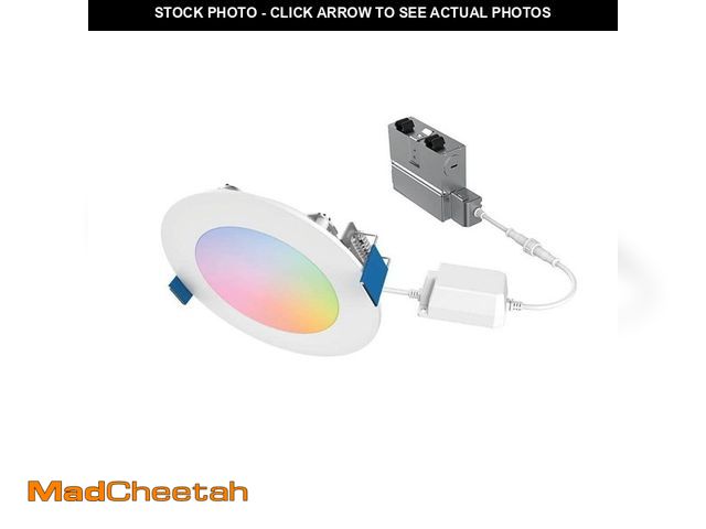 Lot 74-13771964 - HALO HLB 4 in. Color and Tunable White Slim Canless Smart Wi-Fi LED Recessed Downlight with WiZ Pro ...