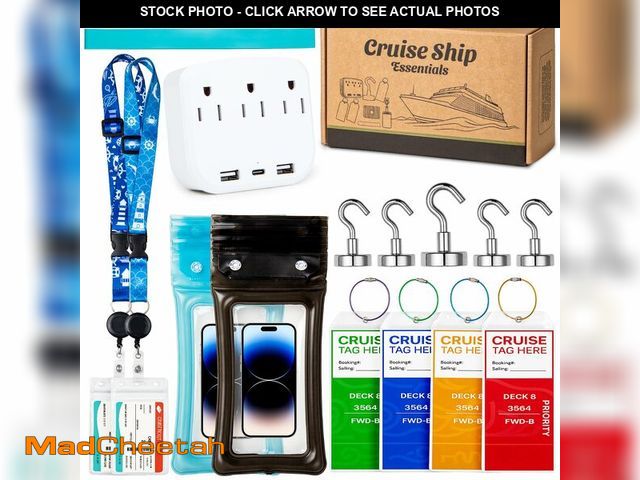 Lot 74-12710883 - Cruise Essentials 2025 - Cruise Must Haves Kit with Non-Surge Protector Power Strip, Lanyard with ID...