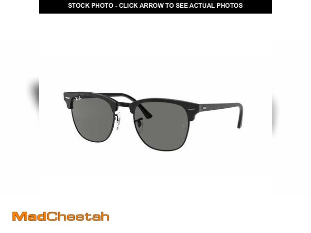 Lot 74-13719061 - Ray-Ban RB3016 1305B1 51MM Wrinkle Black on Black/Crystal Lens Dark Grey Square Sunglasses for Men f...