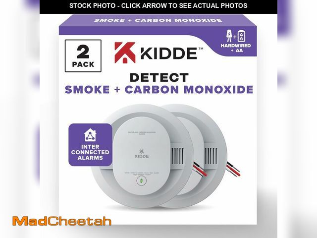 Lot 74-12438105 - Kidde Hardwired Smoke &amp; Carbon Monoxide Detector, AA Battery Backup Smoke Alarm, Interconnectabl...