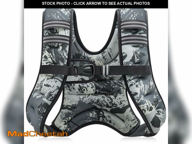 Lot 74-14434303 - ZELUS Weighted Vest, 6lb/8lb/12lb/16lb/20lb/25lb/30lb Weight Vest for Men Women with Storage Pocket ...