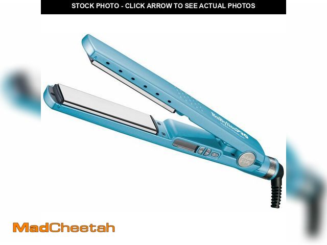 Lot 74-13958176 - BaBylissPRO Nano Titanium Ionic Flat Iron Hair Straightener, 1/4" Hair Straightener Iron for Smooth,...