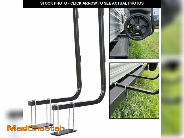 Lot 74-13043413 - Kojem 4" 4-1/2" Camper RV Bumper Mount Tote Tank Carrier Rack Camco Rhino Secure Holder in Place - U...