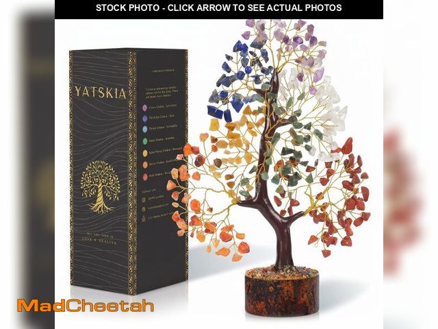 Lot 74-13998078 - YATSKIA Chakra Crystal Tree - Handmade Healing Crystal Trees with 7 Chakra Stones | Tree of Life for...