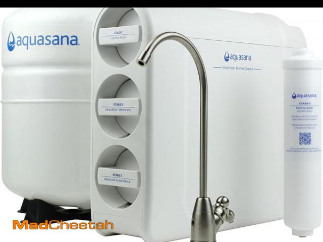 Lot 74-12288179 - Aquasana SmartFlow Reverse Osmosis Water Filter System - High-Efficiency Under Sink RO Removes up to...