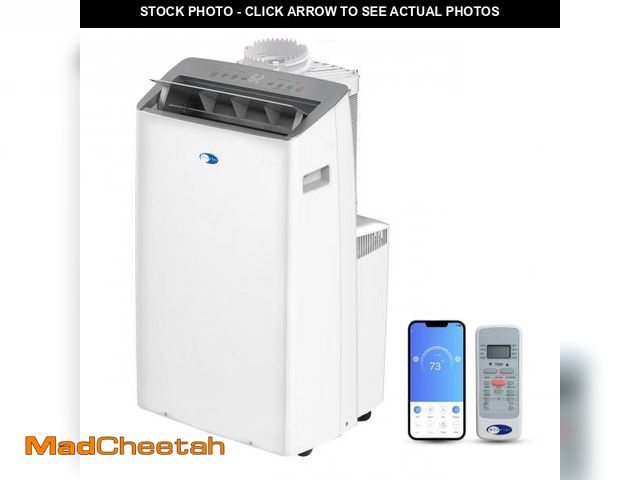 Lot 74-12227452 - Whynter Inverter Portable Air Conditioner 14,000 BTU with Dual Hose, Dehumidifier, Cooling Fan &amp;...