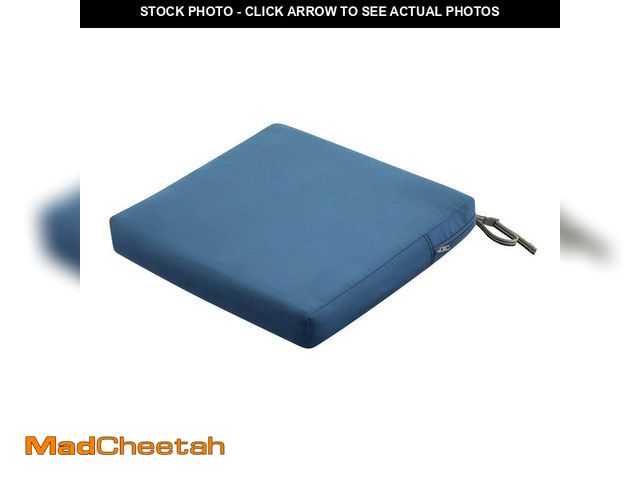 Lot 74-14342561 - Classic Accessories Ravenna 19 in. W x 19 in. L x 3 in. Thick Empire Blue Square Outdoor Seat Cushio...