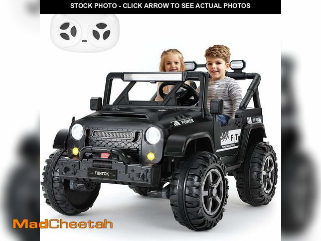 Lot 74-12635814 - FUNTOK 24 Volt 2 Seater Kids Ride on Toys w/ 20 " Large Seat, 4 x 200W Motor Electric Vehicle Car, 4...