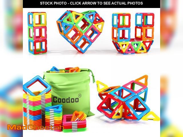 Lot 74-12305123 - Coodoo Upgraded Magnetic Blocks Tough Tiles STEM Toys for 3+ Year Old Boys and Girls Learning by Pla...