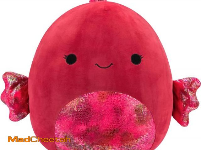 Lot 74-12510516 - Squishmallows Original 20-Inch Barella Raspberry Betta Fish with Shiny Textured Fins - Official Jazw...