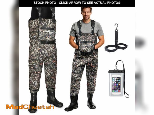 Lot 74-14215022 - wasserflux Chest Waders with Boots, Waterproof 4mm Neoprene Fishing Waders, Reinforced Knees, Insula...