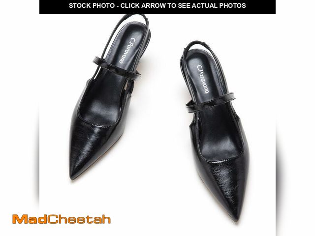 Lot 74-12970367 - C.Paravano Slingback Kitten Heels for Women | Slingback Pumps | Pointed Toe Slingback Heels | Sandal...