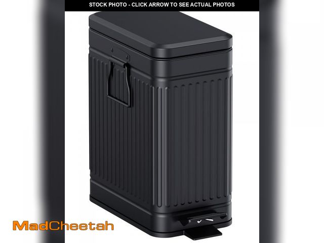 Lot 74-12436486 - GibHerz Small Trash Can with Lid Soft Close-10L/2.6 Gal Stainless Steel Outdoor Dog Poop Garbage Can...