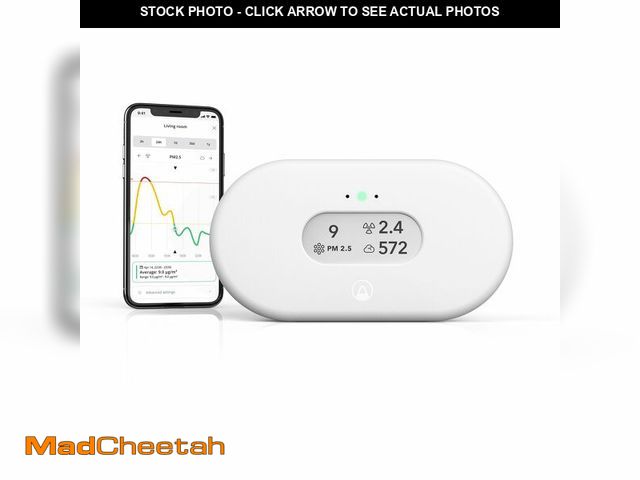 Lot 74-12497385 - Airthings 2960 View Plus - Battery Powered Radon &amp; Air Quality Monitor (PM, CO2, VOC, Humidity, ...