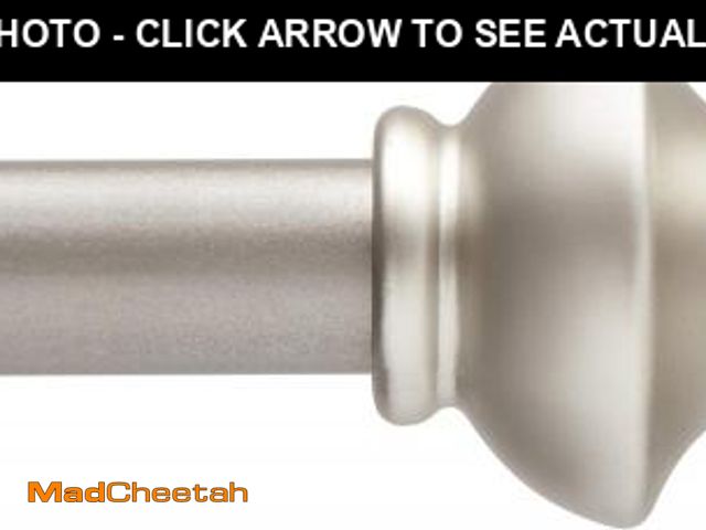 Lot 74-12137050 - Kenney Kendall Knob Window Curtain Rod, Adjustable 30 to 86 Inch Extendable Rod Set, Brushed Nickel ...