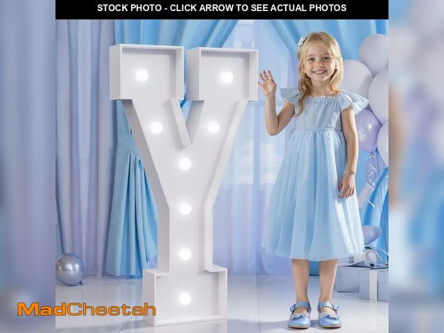 Lot 74-14211103 - Marquee Letters 3 Feet Tall, 3FT Large Light up Letters Y, Big Sign Y with Cool White Light for Birt...