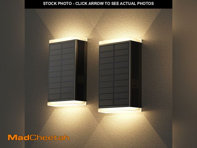 Lot 74-13834169 - UGDLUCK Solar Wall Light Outdoor,3000/4000/6000K 3 Modes Dusk to Dawn Lighting Wall Sconce IP67 Wate...