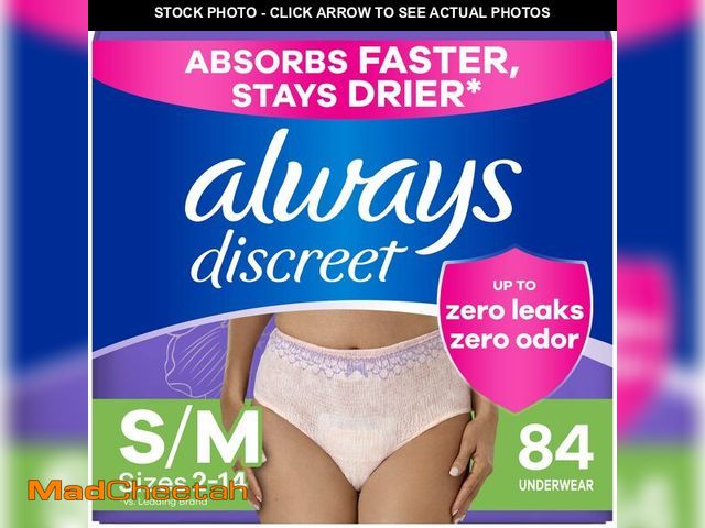 Lot 74-13926842 - Always Discreet Adult Diapers for Women, Incontinence Underwear, Postpartum Essentials, Disposable B...