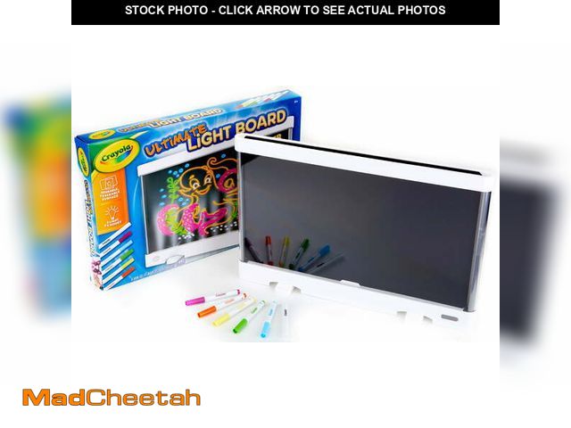 Lot 74-12884683 - (MISSING ALL ACCESSORIES,BATTERIES) Crayola Ultimate Light Board, White, Holiday &amp; Christmas Gif...