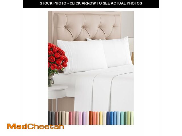 Lot 74-12453662 - Full Size 4 Piece Sheet Set - Comfy Breathable &amp; Cooling Bed Sheets Set - Hotel Luxury Bedding f...