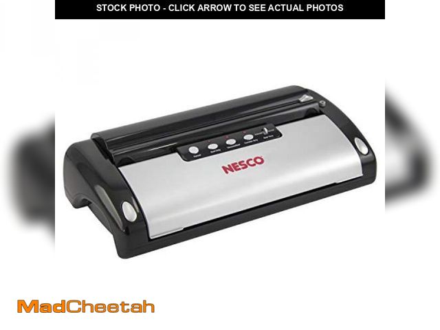 Lot 74-12098391 - NESCO VS-02 Food Starter Kit with Automatic Shut-Off and Vacuum Sealer Bags, Black 18.25 X 5.25 X 11...