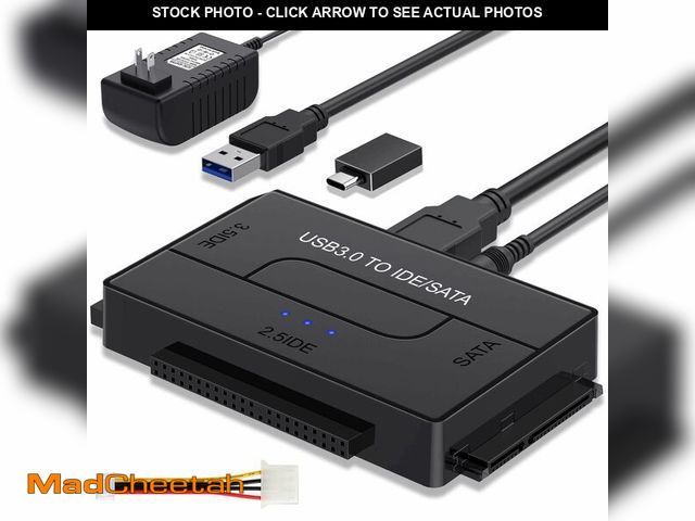 Lot 74-14213237 - SATA IDE to USB 3.0 Adapter for 2.5/3.5 HDD/SSD Hard Drive Disk, Hard Drive Reader Ultra Recovery Co...