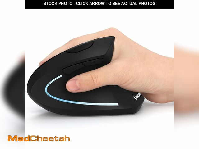 Lot 74-12971758 - Ergonomic Mouse, LEKVEY Vertical Wireless Mouse - Rechargeable 2.4G Optical Vertical Mice : 3 Adjust...