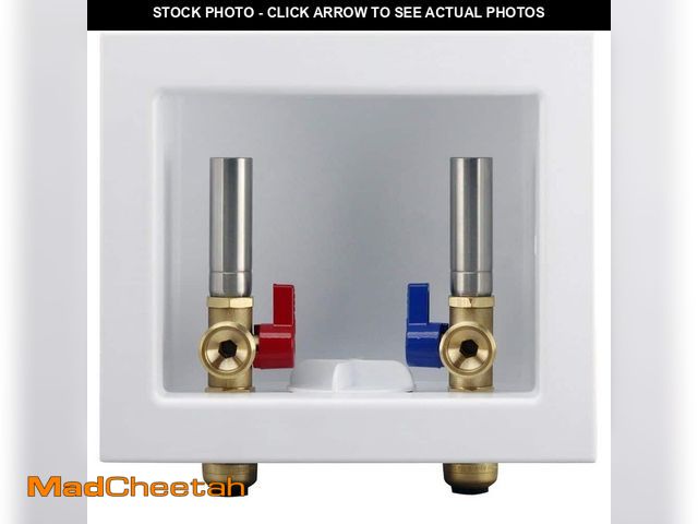 Lot 74-14223613 - Tectite 1/2 in. Brass Push-to-Connect x 3/4 in. Male Hose Thread Washing Machine Valves w/ Outlet Bo...