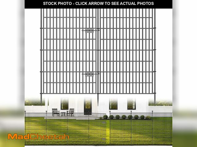 Lot 74-14250555 - 10 Panels No Dig Decorative Outdoor Garden Fence with Gate for Yard, 48 in(H) X 23.6ft(L) Animal Bar...