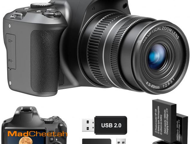 Lot 74-12322790 - *SEE DETAILS* 4K Digital Camera with 40X ZoomÃ¯Â¼Å64MP DSLR Camera for Photography BeginnersÃ¯Â¼ÅA...