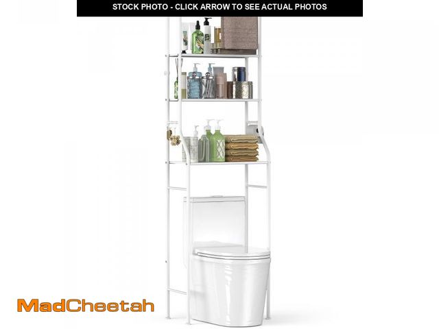 Lot 74-12143433 - Riousery 3-Tier Over-the-Toilet Storage Rack, Bathroom Organizer Shelf, Freestanding Above-Toilet St...