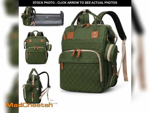 Lot 74-12699932 - Diaper Bag with Changing Station, Waterproof 3 in 1 Baby Diaper Backpack with Foldable Changing Pad,...