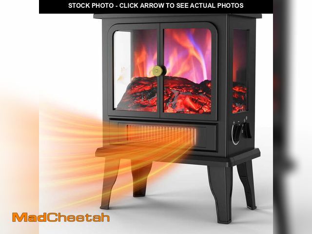 Lot 74-13059673 - LifePlus Electric Fireplace Heater, Freestanding Fireplace Stove with 3D Realistic Flame for Indoor ...
