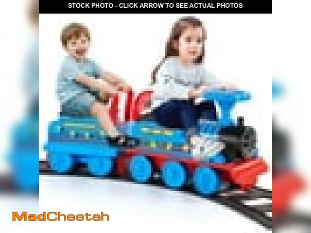 Lot 74-12479521 - Joyldias 6V Electric Ride On Train For Kids With Curved Tracks Songs Stories Lights Horns Storage An...
