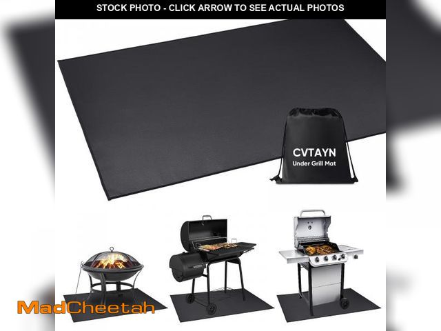 Lot 74-12309146 - Large Under Grill Mat 60 Ãâ40 Inch for Outdoor Charcoal, Smokers, Gas Grills, Deck and Patio Prot...