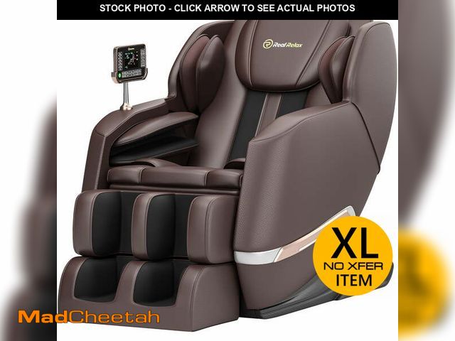 Lot 74-14071301 - Real Relax Full Body Zero Gravity Shiatsu Recliner Electric Massage Chair, Brown - USED