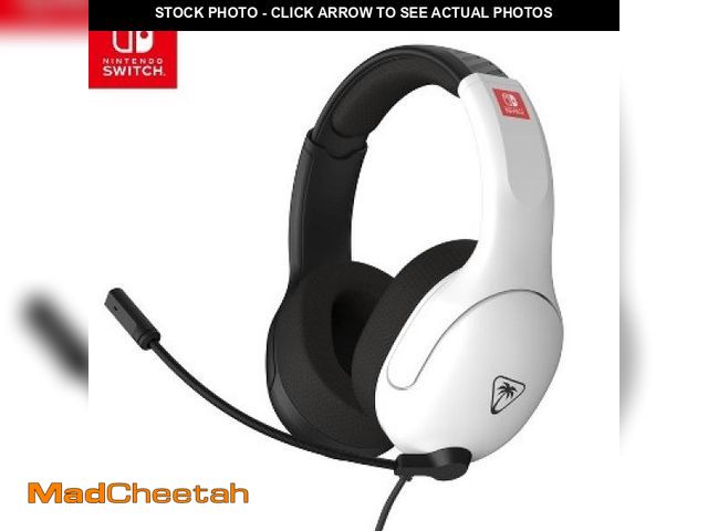 Lot 74-12537081 - Turtle Beach Airlite Fit Wired Headset for Nintendo Switch - White/Black: Lightweight with On-Ear Vo...