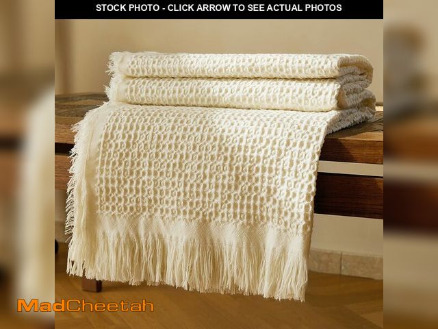 Lot 74-12719382 - ZonLi Throw Blanket 57 x75 inch Breathable Waffle Weave Throw Blanket for Couch and Bed Versatile Co...