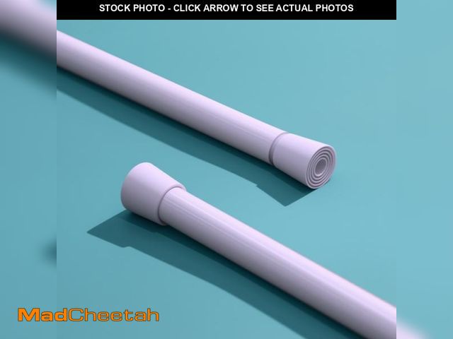 Lot 74-12514041 - Tension Curtain Rods 16-76 Inches,Spring Adjustable White Curtain Rod for Bathroom,Windows,Kitchen,D...
