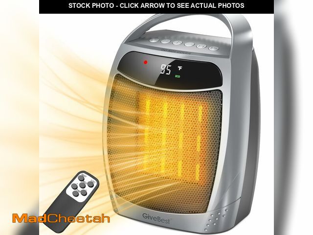 Lot 74-13625238 - GiveBest Digital Space Heater, 1500W Portable Electric Heater for Indoor Use, Remote, 4 Mode, Timer,...