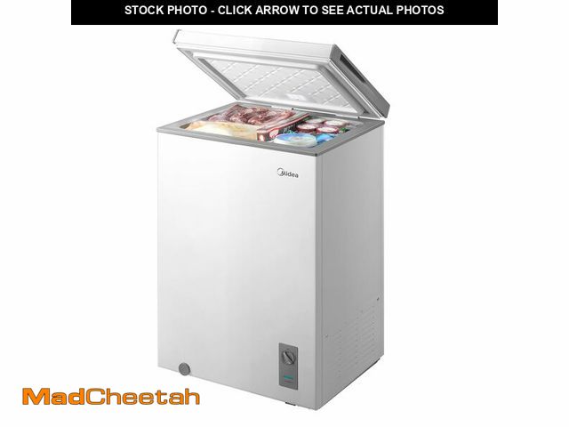 Lot 74-12662031 - Midea MERC04C4BAWW 3.5 Cubic Feet Chest Freezer, Cu.ft-Convertible, White - UNUSED