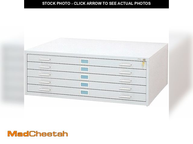 Lot 74-13011412 - Safco Products 4997WHR Flat File Closed Base for 5-Drawer 4996WHR Flat File, Sold Separately, White ...