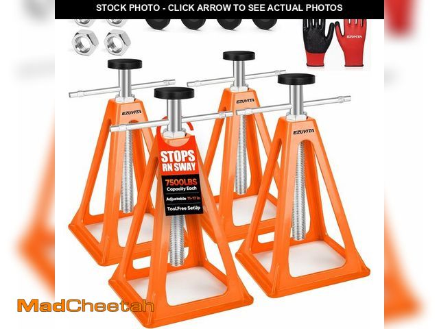 Lot 74-14356549 - EZUVITA 4-Pack RV Stabilizer Jacks Ã¢â¬â Each Supports Up to 7500 Lbs, Adjustable 11"Ã¢â¬â17",...