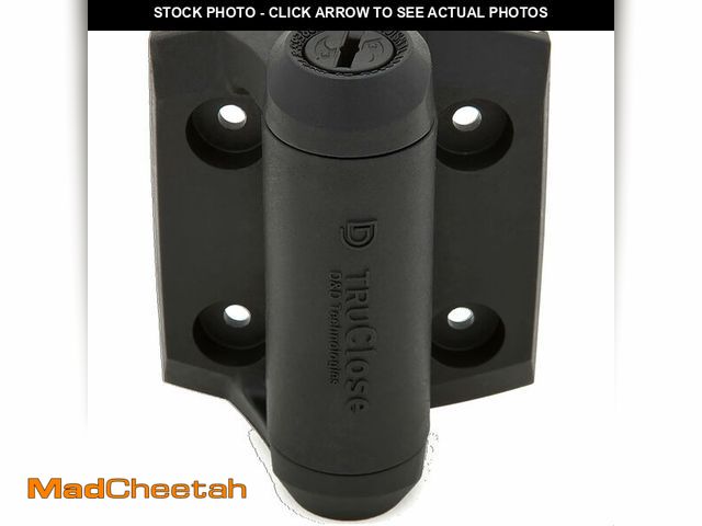 Lot 74-14211711 - National Hardware N346-206 Truclose Narrow Spring Hinges 2-Pack Black Polymer Self Closing Gate Hard...