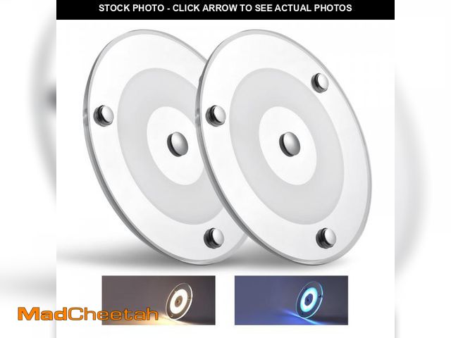 Lot 74-11554560 - Obeaming 2 Pack 12V LED Ceiling Dome Light 400LM, 4.75" Dimmable Interior Light for RV Boat Camper V...