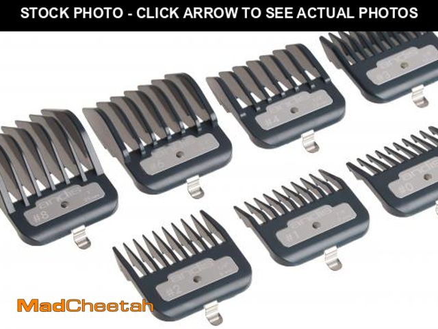 Lot 74-11546327 - Andis Master Series Premium Hair Clipper Attachment Comb Set, Clipper Guards Cutting Guides with Met...