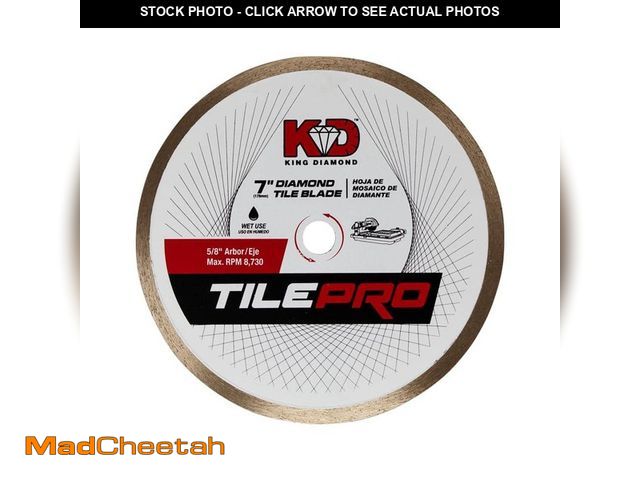 Lot 74-14073495 - KING DIAMOND 7 in. Diamond Tile Circular Saw Blade - UNUSED
